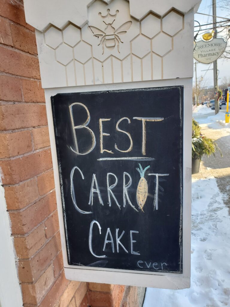 Creemore is home to the best carrot cake, which is why you will want to stop in Creemore when driving through