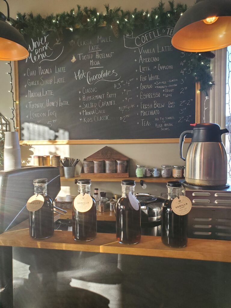 Grab a coffee or latte from the Bank Cafe when driving through Creemore