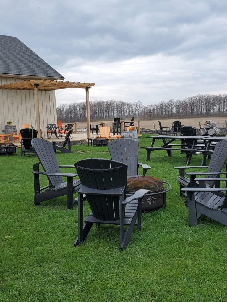 Make reservations for the fire and wine for an evening or afternoon at Ridge Road Estate Winery