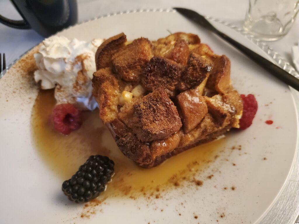 French toast served at The Mulberry on the Grand tastes just like bread pudding and is a fan favourite