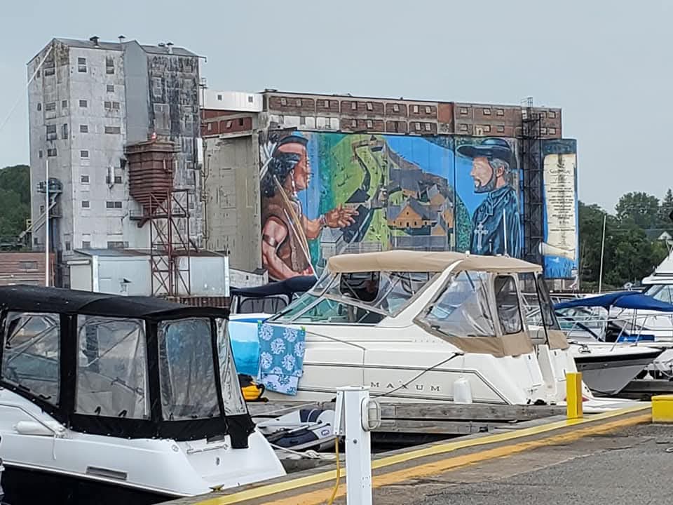 One of the top things to do in Midland Ontario is search for the 30 murals scattered throughout downtown Midland