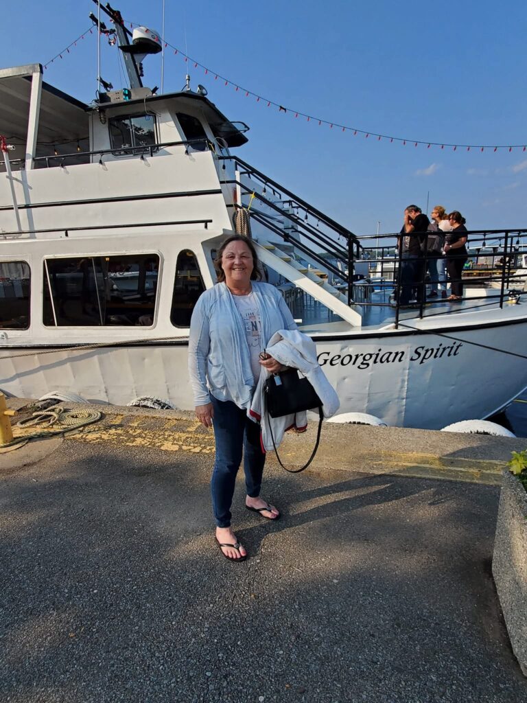 Getting ready to board the Georgian Spirit for a cruise on Georgian Bay. The best thing to do when visiting Midland Ontario