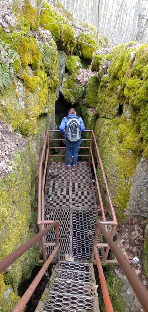 Hiking and exploring the Scenic Caves is a popular Ontario attraction for tourists