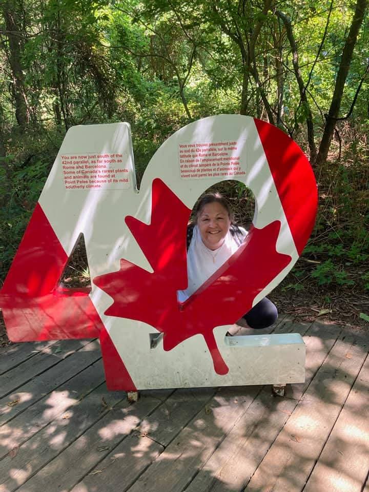 Playing around at Point Pelee National Park while visiting on a day trip from Kingsville