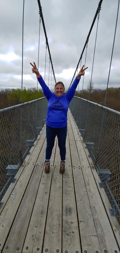 The longest swinging bridge in Southern Ontario can be found at the Scenic Caves in Collingwood
