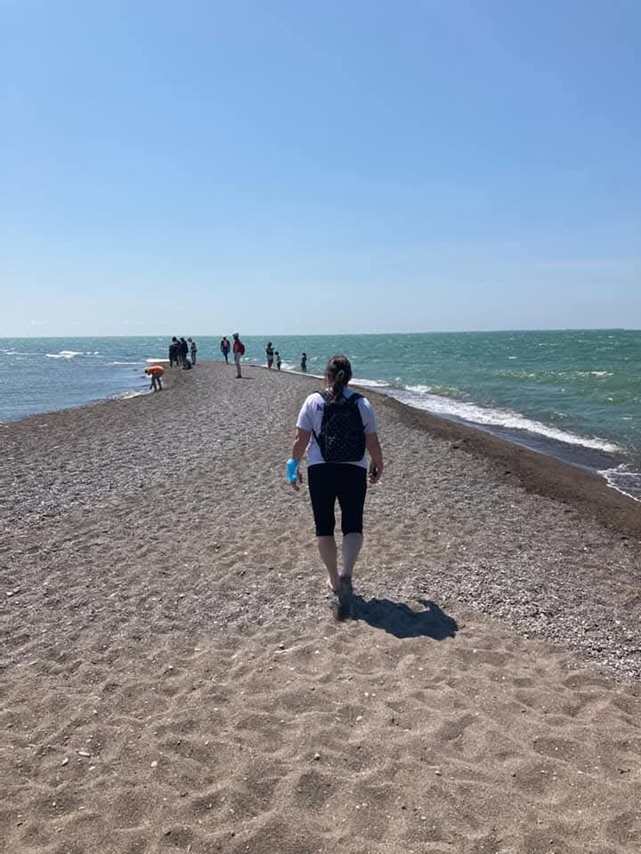 Walking to the most southernly point of Canada at Point Pelee National Park, a popular Ontario tourist attraction