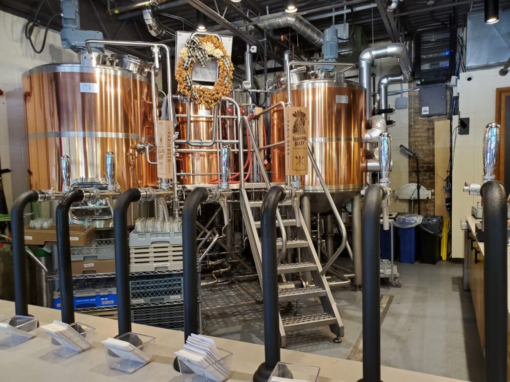 Enjoy craft beer and oven-fired pizza at Paris Brewing Co. The perfect day trip from Kitchener