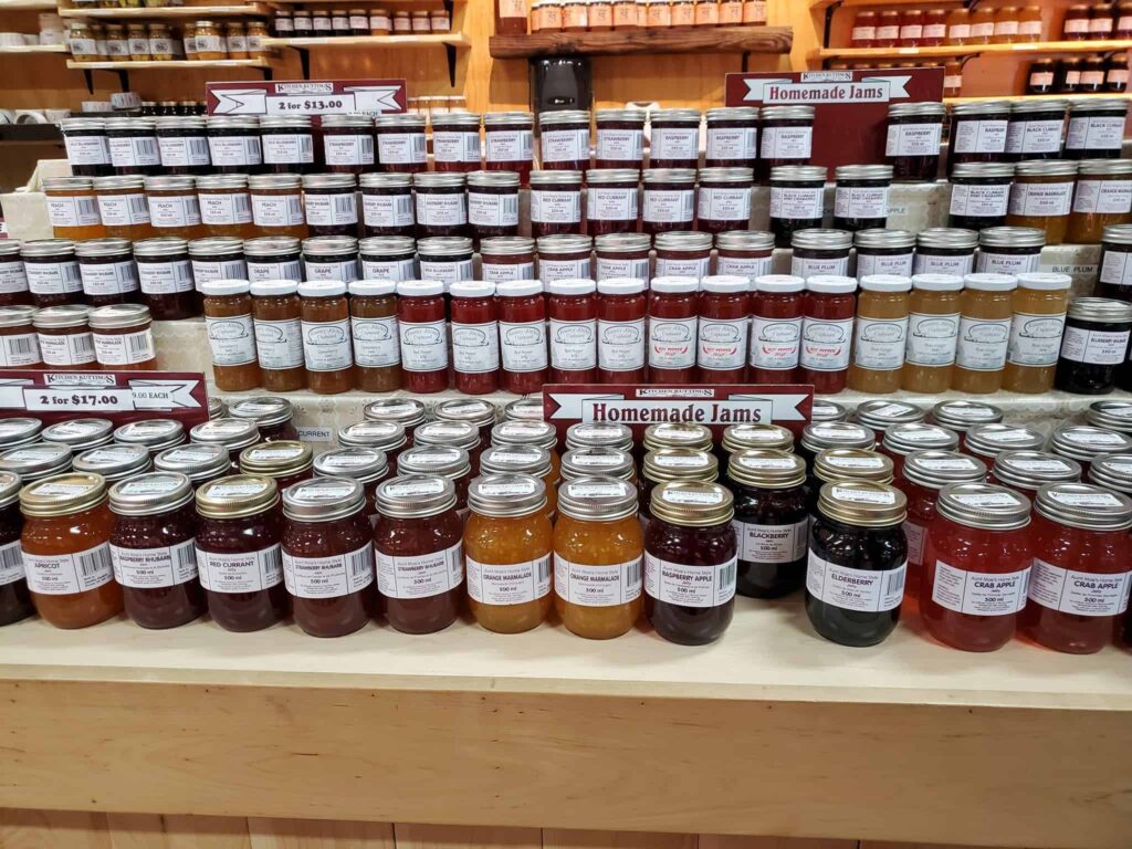 Find homemade jams, fresh baked goods, locally sourced produce and meat when visiting the St. Jacobs Market