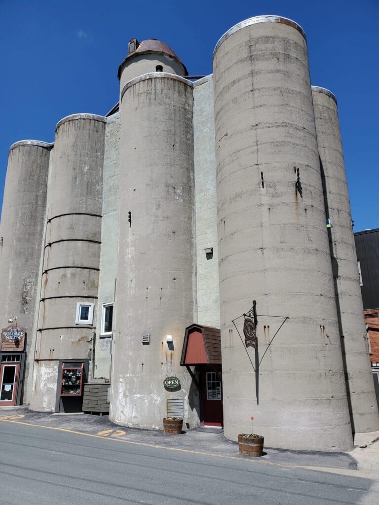 The unique silos in downtown St. Jacobs is home to many local artisans