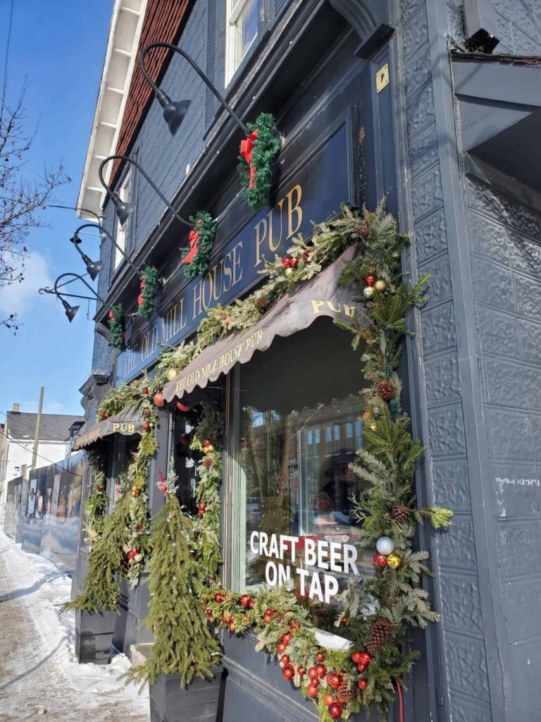 Seeing the Creemore stores decoarated for Christmas makes it the perfect day trip from Collingwood