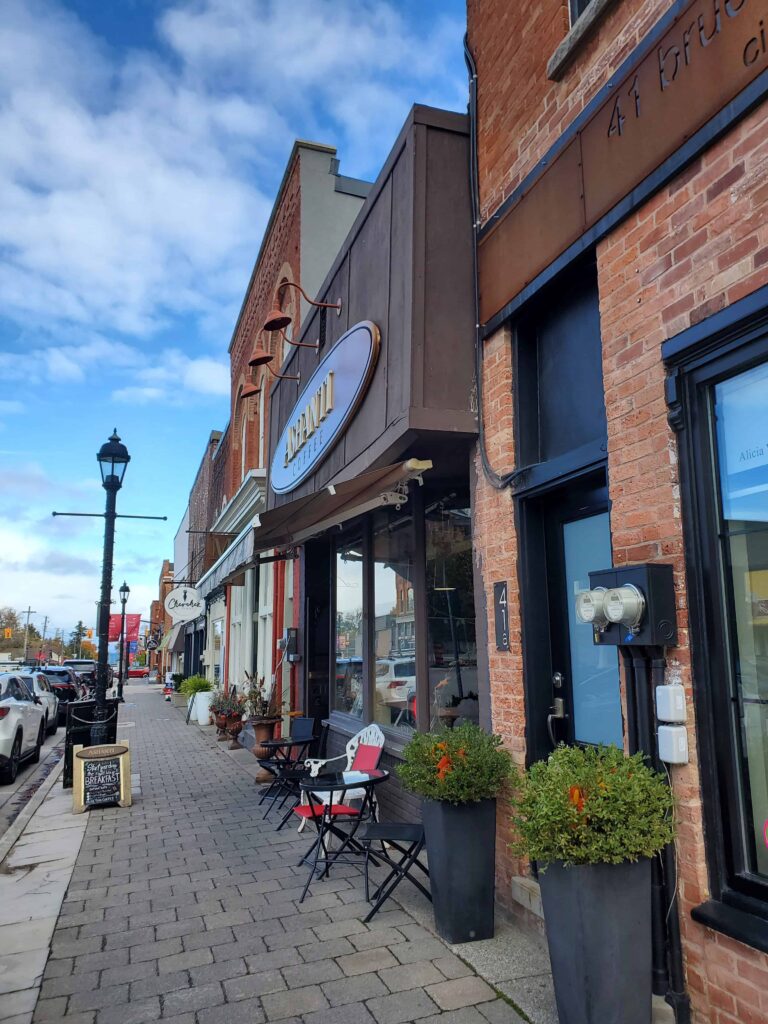 Downtown Thornbury has boutique shops and several cafes and bakeries to enjoy a coffee at