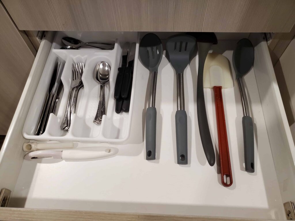 Then kitchen at Living Stone was stocked with all the cutlery you need for an extended stay
