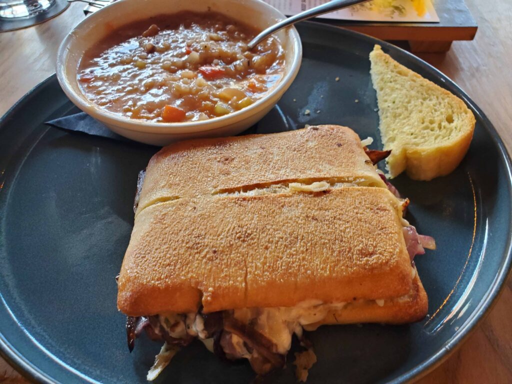 warming up with a mushroom melt and homemade soup at Black Bellows, where the Collingwood locals hang out