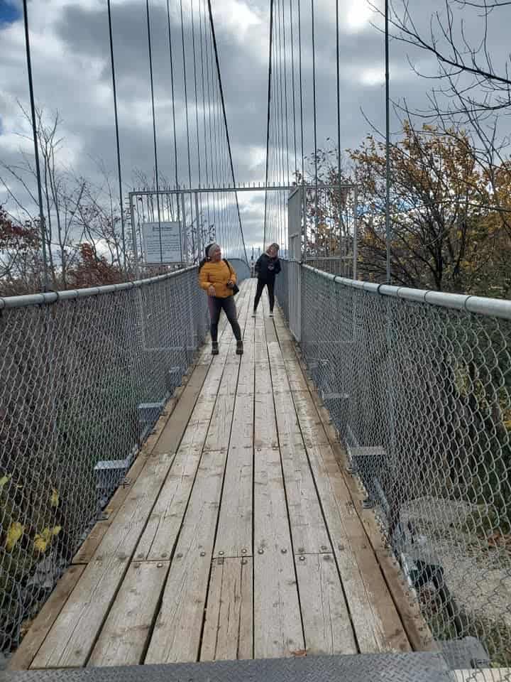 Southwestern Ontario's longest suspension bridge can be found at the Scenic Caves in Collingwood