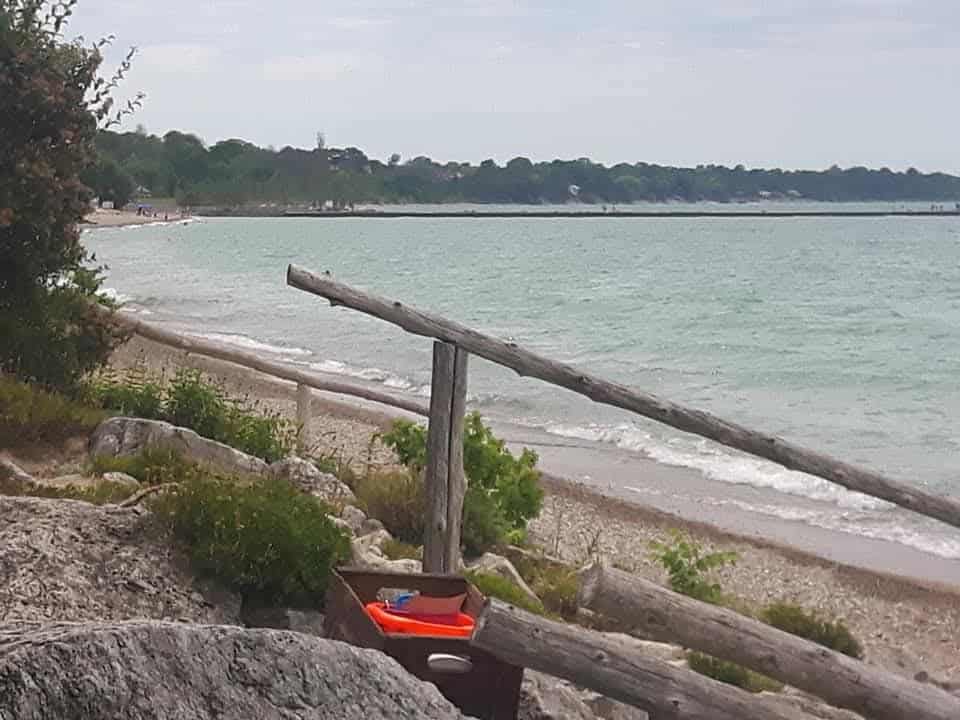 looking at one of the best beaches in Ontario found in Kincardine on the north side of town