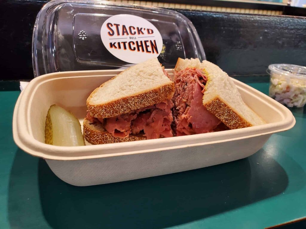 The corn beef sandwich at the St. Lawrence Market in Toronto is a must-try