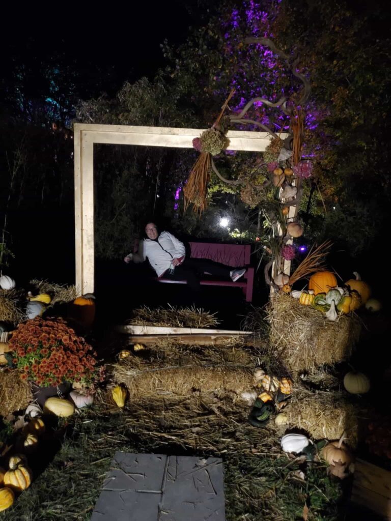 Fun times at the halloween display at Botanical Gardens in Burlington