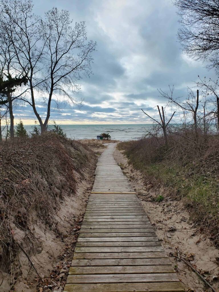 The beach in Grand Bend is Ontario's only Blue Flag certified beach