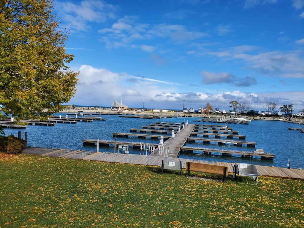 When visiting Collingwood and Blue Mountain take a road trip to the Thornbury Harbour and watch the boats come and go