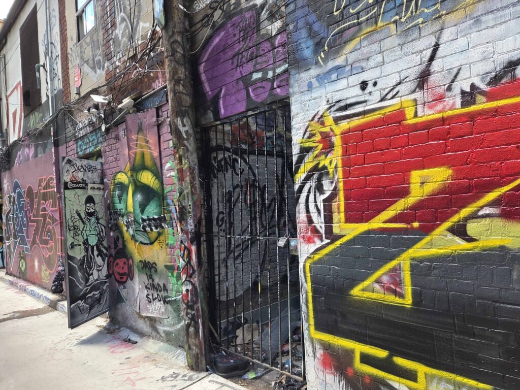 Graffeti Alley is a Toronto hidden gem that can be found in the Faship District just off of Queen Street