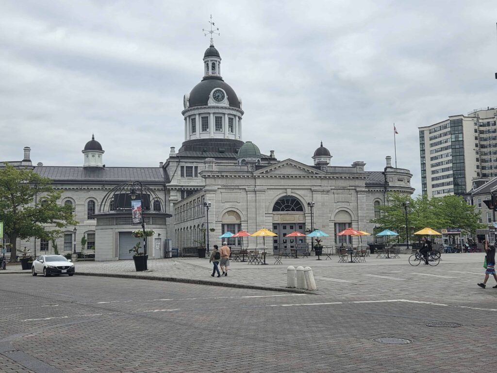 during summer days, the market square turns into a market selling goods. In the evening, it's the ideal spot to relax with a coffee