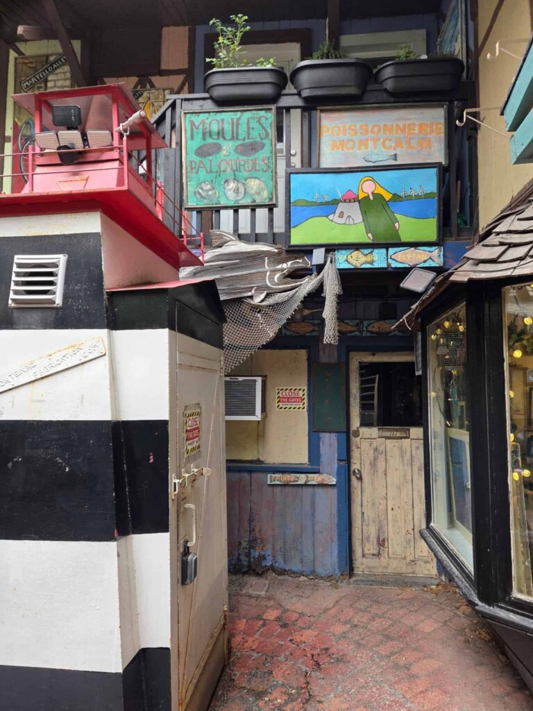 When exploring Martello Alley, make sure to look up as there is artwork everywhere
