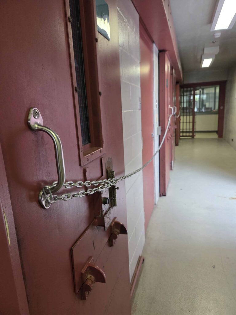 there are several cells where prisoners are kept in solitary confinement. They are always full as the prisoners rotate