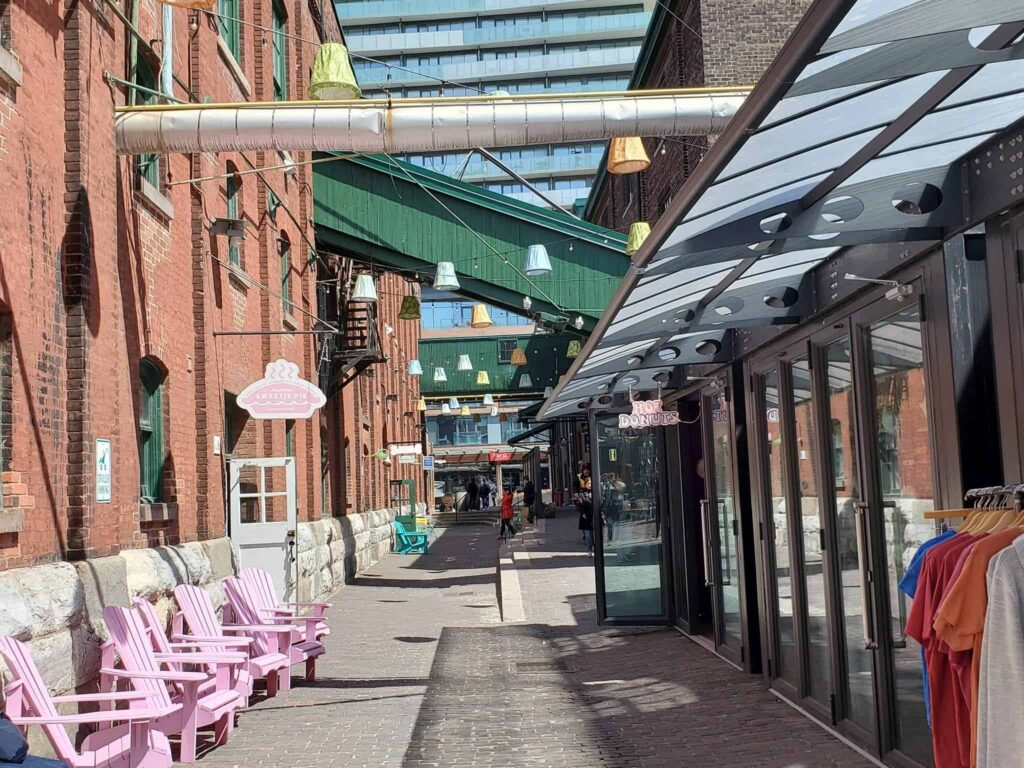 The Distillery District is a popular neighbourhood for 1st timers to Toronto to explore