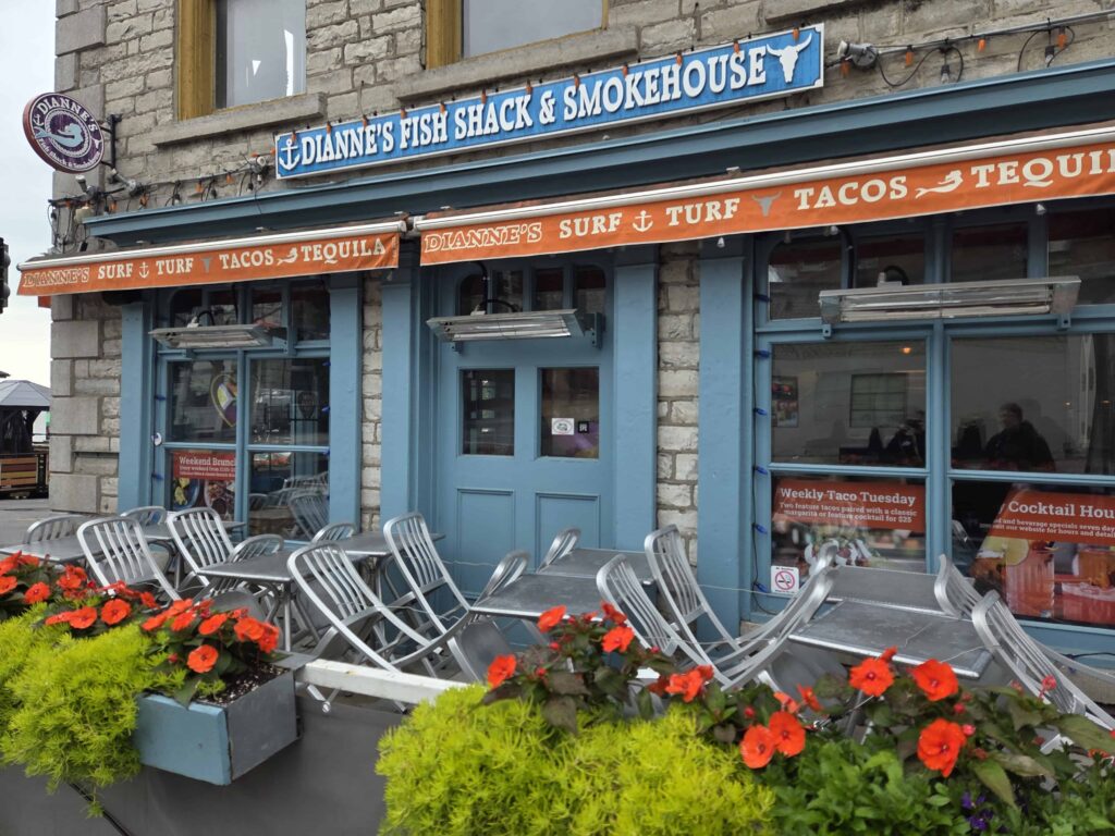 Dianne's Fish Shack is the best waterfront patio restaurant in Kingston for its seafood.