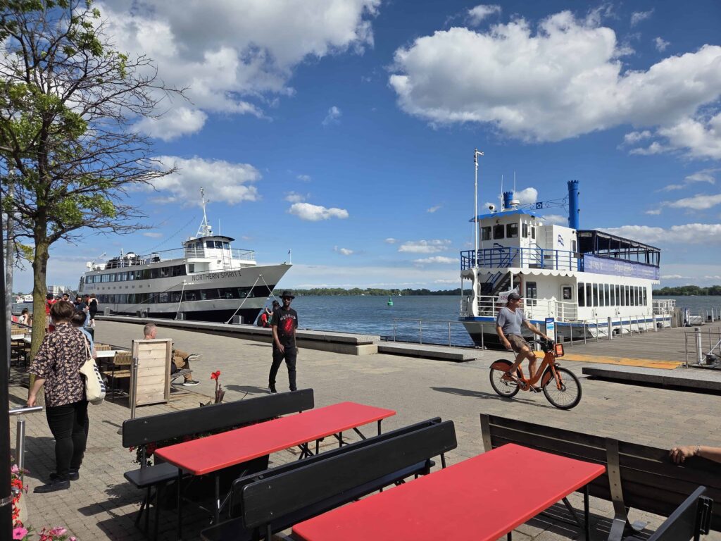 Experiencing the lively atmosphere of the waterfront is a fun thing to do in Toronto