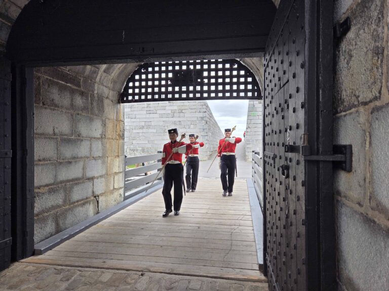 See guards in full uniform when visiting Fort Henry in Kingston
