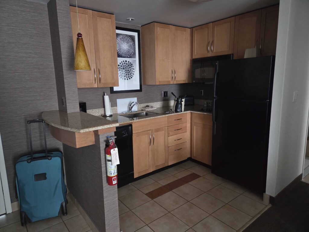 Residence Inn offers full kitchens which is perfect for long term stays