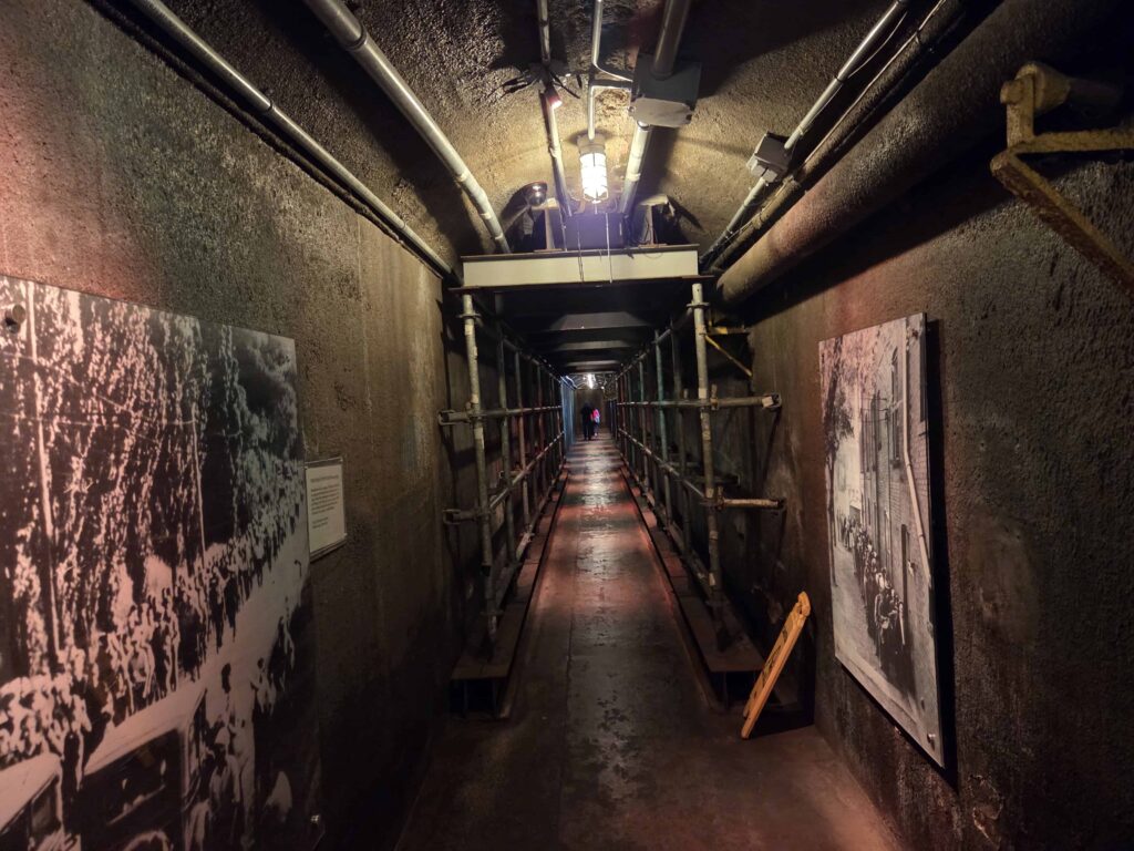 Walking through the underground tunnel at Casa Loma in Toronto