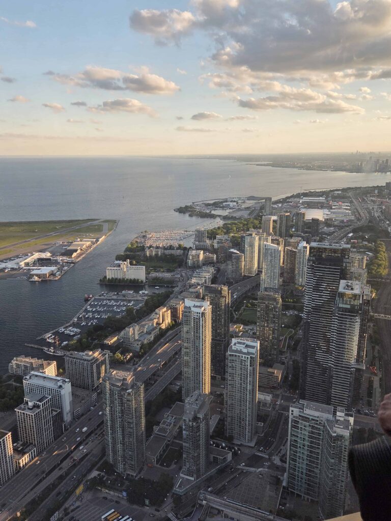 A must-do when visting Toronto is go to the top of the CN Tower, the tallest building in North America