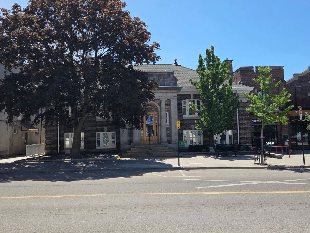 The beautiful historic townhall in downtown Picton in Prince Edward County
